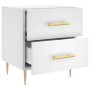 Mesita de noche madera de ingeniería blanco 40x35x47,5 cm by , Nightstands - Ref: Foro24-827276, Price: 66,78 €, Discount: %