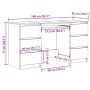 Escritorio de madera contrachapada gris Sonoma 140x50x77 cm de , Escritorios - Ref: Foro24-815439, Precio: 185,64 €, Descuent...