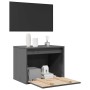 Armario de pared de madera maciza de pino gris 45x30x35 cm de , Estantes y estanterías - Ref: Foro24-813439, Precio: 38,10 €,...