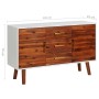 Aparador de madera maciza de acacia y MDF 110x35x70 cm von , Sideboards - Ref: Foro24-327458, Preis: 142,57 €, Rabatt: %