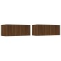 Muebles de TV 2 uds madera ingeniería roble marrón 80x30x30 cm de , Muebles TV - Ref: Foro24-820465, Precio: 95,69 €