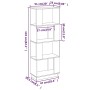 Estantería/divisor de espacios madera de pino gris 51x25x132 cm von , Bücherregale und Regale - Ref: Foro24-814041, Preis: 39...