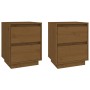 Mesitas de noche 2 uds madera de pino marrón miel 40x35x50 cm von , Nachttische - Ref: Foro24-813322, Preis: 64,25 €, Rabatt: %