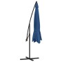 Sombrilla voladiza con poste de aluminio azul 350 cm by , Umbrellas - Ref: Foro24-47131, Price: 122,08 €, Discount: %
