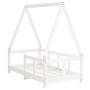Estructura de cama para niños madera de pino blanco 70x140 cm by , Cribs and beds for children - Ref: Foro24-834457, Price: 1...