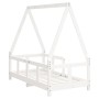 Estructura de cama para niños madera de pino blanco 70x140 cm by , Cribs and beds for children - Ref: Foro24-834457, Price: 1...