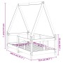 Estructura de cama para niños madera de pino blanco 70x140 cm by , Cribs and beds for children - Ref: Foro24-834457, Price: 1...