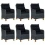 Juego de comedor para jardín de 7 piezas gris oscuro de vidaXL, Conjuntos de jardín - Ref: Foro24-3067852, Precio: 999,64 €, ...