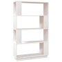 Estantería/divisor de espacios madera pino blanco 80x25x132 cm by , Bookcases and shelves - Ref: Foro24-814060, Price: 85,70 ...