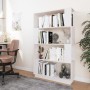 Estantería/divisor de espacios madera pino blanco 80x25x132 cm by , Bookcases and shelves - Ref: Foro24-814060, Price: 85,70 ...