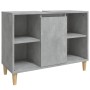 Armario de lavabo madera contrachapada gris hormigón 80x33x60cm de , Tocadores de baño - Ref: Foro24-821288, Precio: 79,68 €
