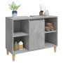 Armario de lavabo madera contrachapada gris hormigón 80x33x60cm de , Tocadores de baño - Ref: Foro24-821288, Precio: 79,68 €