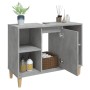 Armario de lavabo madera contrachapada gris hormigón 80x33x60cm de , Tocadores de baño - Ref: Foro24-821288, Precio: 79,68 €