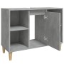Armario de lavabo madera contrachapada gris hormigón 80x33x60cm de , Tocadores de baño - Ref: Foro24-821288, Precio: 79,68 €