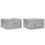 Mesitas de noche de pared 2 uds color gris hormigón 35x35x20 cm von , Schließfächer und Lagerschränke - Ref: Foro24-829797, P...