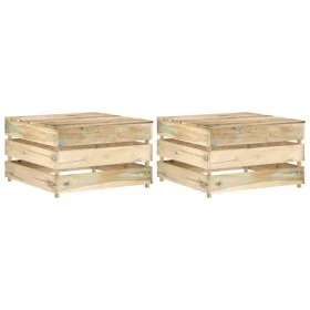 Paletten-Tische für den Garten, 2 Stück, imprägniertes Kiefernholz. von vidaXL, Modulare Sofas für den Außenbereich - Ref: Fo...