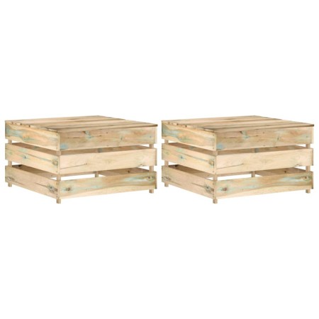 Mesas de palés para jardín 2 uds madera de pino impregnada by vidaXL, Modular outdoor sofas - Ref: Foro24-316203, Price: 74,9...