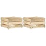 Mesas de palés para jardín 2 uds madera de pino impregnada by vidaXL, Modular outdoor sofas - Ref: Foro24-316203, Price: 74,9...