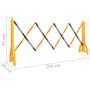 Barrera de tráfico plegable amarillo y negro 250x38x96 cm by , Road and traffic signs - Ref: Foro24-150988, Price: 117,72 €, ...