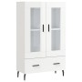 Aparador alto madera de ingeniería blanco brillo 69,5x31x115 cm de , Aparadores - Ref: Foro24-828318, Precio: 98,41 €