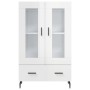 Aparador alto madera de ingeniería blanco brillo 69,5x31x115 cm de , Aparadores - Ref: Foro24-828318, Precio: 98,41 €
