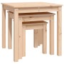 Mesas apilables 3 unidades madera maciza de pino by , Side tables - Ref: Foro24-824973, Price: 77,54 €, Discount: %