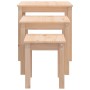 Mesas apilables 3 unidades madera maciza de pino by , Side tables - Ref: Foro24-824973, Price: 77,54 €, Discount: %