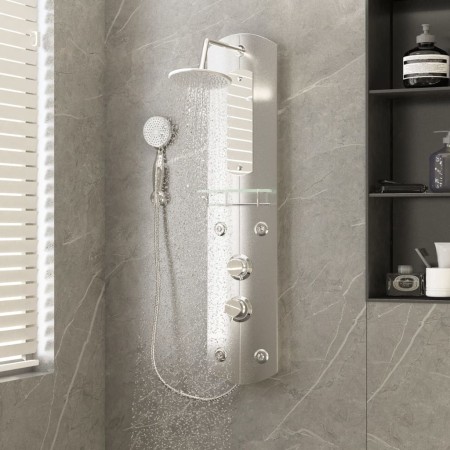 Panel de ducha 25x43x110 cm plateada von , Strahldüsen für Badewannen und Duschen - Ref: Foro24-151421, Preis: 189,74 €, Raba...