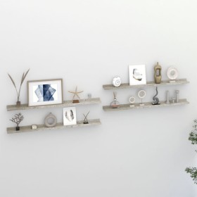 Estantes de pared 4 unidades gris hormigón 100x9x3 cm von , Regale und Regale - Ref: Foro24-326707, Preis: 41,39 €, Rabatt: %