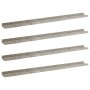 Estantes de pared 4 unidades gris hormigón 100x9x3 cm de , Estantes y estanterías - Ref: Foro24-326707, Precio: 41,39 €