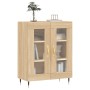 Aparador de madera de ingeniería roble Sonoma 69,5x34x90 cm von , Sideboards - Ref: Foro24-827767, Preis: 89,42 €, Rabatt: %