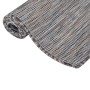 Alfombra de exterior de tejido plano marrón y azul 140x200 cm de , Alfombras - Ref: Foro24-340817, Precio: 44,21 €, Descuento: %