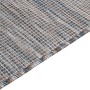 Alfombra de exterior de tejido plano marrón y azul 140x200 cm de , Alfombras - Ref: Foro24-340817, Precio: 44,21 €, Descuento: %