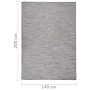Alfombra de exterior de tejido plano marrón y azul 140x200 cm de , Alfombras - Ref: Foro24-340817, Precio: 44,21 €, Descuento: %