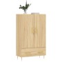 Aparador alto madera de ingeniería roble Sonoma 69,5x31x115 cm by , Sideboards - Ref: Foro24-828223, Price: 90,76 €, Discount: %