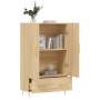 Aparador alto madera de ingeniería roble Sonoma 69,5x31x115 cm by , Sideboards - Ref: Foro24-828223, Price: 90,76 €, Discount: %