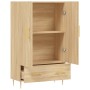 Aparador alto madera de ingeniería roble Sonoma 69,5x31x115 cm by , Sideboards - Ref: Foro24-828223, Price: 90,76 €, Discount: %