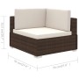 Set muebles de jardín 6 piezas y cojines ratán sintético marrón by , Garden sets - Ref: Foro24-41256, Price: 515,13 €, Discou...