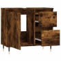 Armario de baño madera contrachapada roble ahumado 65x33x60 cm by , bathroom vanities - Ref: Foro24-831601, Price: 80,79 €, D...