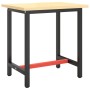 Estructura banco de trabajo metal negro y rojo mate 70x50x79cm de , Patas para mesas - Ref: Foro24-151449, Precio: 65,80 €, D...