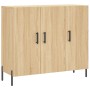 Aparador de madera de ingeniería roble Sonoma 90x34x80 cm by , Sideboards - Ref: Foro24-828119, Price: 94,17 €, Discount: %