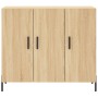 Aparador de madera de ingeniería roble Sonoma 90x34x80 cm by , Sideboards - Ref: Foro24-828119, Price: 94,17 €, Discount: %