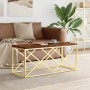 Mesa de centro acero inoxidable y madera maciza reciclada von , Couchtisch - Ref: Foro24-349966, Preis: 105,83 €, Rabatt: %