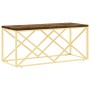 Mesa de centro acero inoxidable y madera maciza reciclada von , Couchtisch - Ref: Foro24-349966, Preis: 105,83 €, Rabatt: %