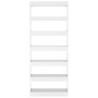 Estantería/divisor madera ingeniería blanco brillo 80x30x198 cm