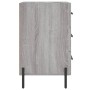 Mesita de noche madera de ingeniería gris Sonoma 40x40x66 cm