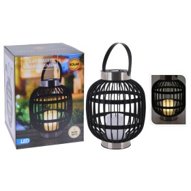 ProGarden Farol solar LED con vela negro