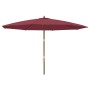 Sombrilla de jardín con poste de madera rojo burdeos 400x273 cm by , Umbrellas - Ref: Foro24-363179, Price: 132,07 €, Discoun...
