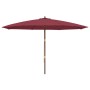 Sombrilla de jardín con poste de madera rojo burdeos 400x273 cm by , Umbrellas - Ref: Foro24-363179, Price: 132,07 €, Discoun...
