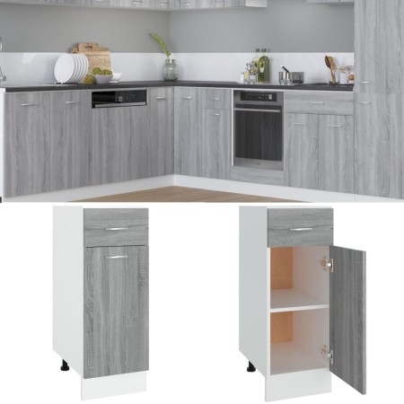 Armario bajo de cocina “Lyon” madera de ingeniería gris von , Küchenschränke - Ref: Foro24-815568, Preis: 74,03 €, Rabatt: %
